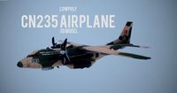 Lowpoly Casa CN235 Turkish Airforce Airplane 3D Model