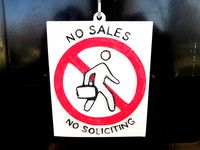 "No Sales" Sign by SgrA8