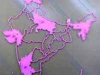India Map Puzzle Specially for visually impaired kids. by ez3india