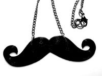 Moustache/Mustache Movember Necklace Pendant by Bettachick