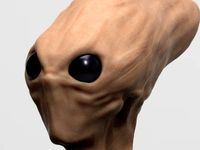 Red Alien Scout by carmelonazario