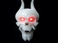 Skull with LED eyes by Opinionbypen