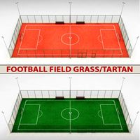 Football soccer stadium field 3D Model