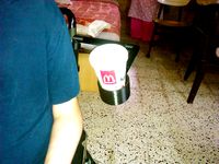 Glass holder for hands-free drinking by prasadpp