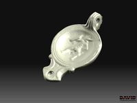 terracotta ancient oil  lamp by fetihshn