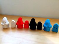Flat Ghost Meeple from Ghostel by Tinkerbot Games by GinoBrancazio