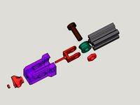 CR-7 X-axis idler wheel holder with belt tension adjustment by apinko