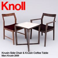 Krusin Side Chair and Krusin Side Table 3D Model