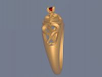 Download free Ring with ruby 3D Model