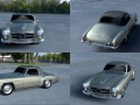 Mercedes 190SL Soft Top 3D Model