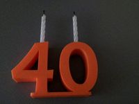 40 ans anniversaire bougies by gribouille