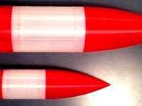 2 inch Hollow Body Printed Projectile Bullet Rocket by PrintedProjectiles