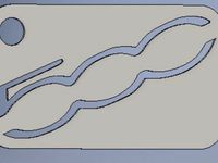 Fiat 500 keychain by Barux97