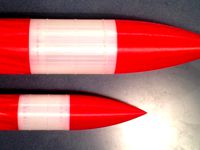 3 inch Hollow Body Printed Projectile Bullet Rocket by PrintedProjectiles