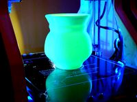 Green Glow UV Torchiere lamp by supinemonkey