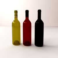 Wine Bottles 3D Model