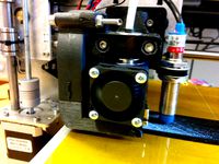 P3 Steel hotend mount with fan and proximity sensor by hinge