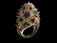All diamond ring 3D Model