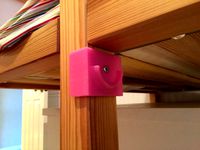 Shower curtain rod mount for Ikea KURA bed by matt448