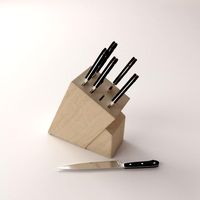 Knife Block v2 3D Model