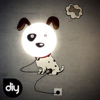 DIY Dog Decorative Light Lamp 3D Model