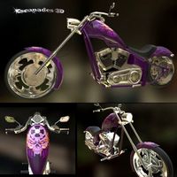 Custom Chopper 02 3D Model