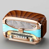 Retro radio in art deco style 3D Model