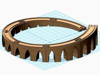 Curved incline rails for IKEA and BRIO railway. by Fittan
