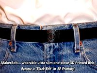 'MakerBelt'... Wearable Ultra Slim One Piece 3D Printed Belt by muzz64
