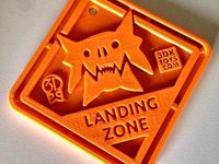 #QuinSaga: Monster Landing Zone Plaque - via 3DKToys.com by 3DKitbash