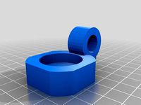 Toilet Seat Hinge Base by hair_raisin