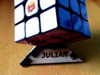 Customizable Laser-Cut Cube Stand by neonorangehats