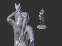 Female Knight with Cat by stockto