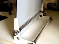 Upcycled old printbed mirror stand by nikki81