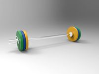 Gym Barbell 3D Model