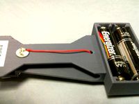 LED Light for cardboard box (3D Printer Heat shroud) with momentary push button by thingowok