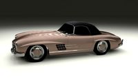 Mercedes 300SL Roadster Top Up 3D Model