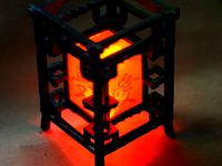 Japanese - Style Lamp with led candle by madaeon