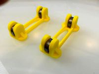 Simple infinitely adjustable roller with snap-in bearings by bcoover