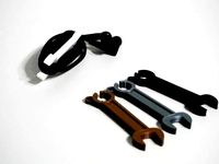 Wrench shaped earphone holder by Tosh