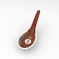 Chinese Porcelain - Longevity Soup Spoon 3D Model
