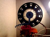 Simple Spool Holder for Prusa i3 Rework  by rolller