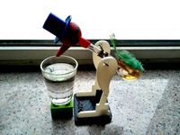 Drinking bird,Einstein also surprised toys by bluemaster