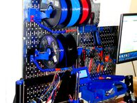 Pegboard Mounted Filament Spool Holder by thehebs