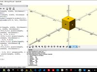 OpenSCAD: Cube with centre holes on 6 sides - 25th Aug 2015 by ivanhoeeewu
