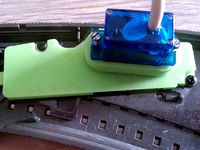 C-rail turnout switch with servo by DylanVanAssche