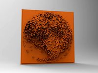 Minecraft 3DPrinting Art Tile - Pluto Face - by Tomonori