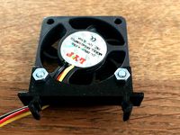 Clipon 40mm fan mount for Kossel Mini 2020 by evandepol