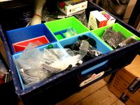 Breadbox organization system with different size boxes for screws and small parts. Get organized! by NorthernLayers