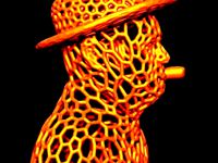 Sir Winston Leonard Spencer-Churchill in style Voronoi. by 3DDEDCLUB